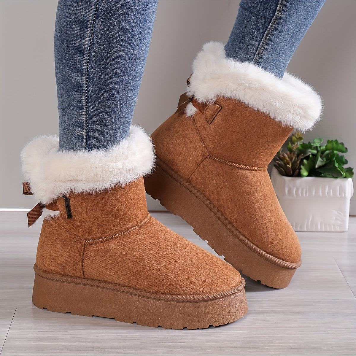 Matilda | Damen Winterstiefel mit Wärmender Thermofütterung & Rutschfester Plateausohle
