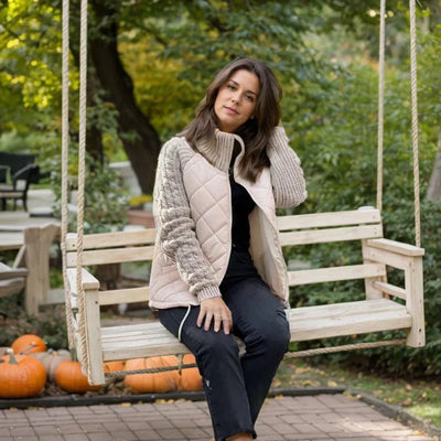 Milena – Damen Steppjacke mit Stehkragen & Reißverschluss, Bequeme Übergangsjacke im Modernen Stil