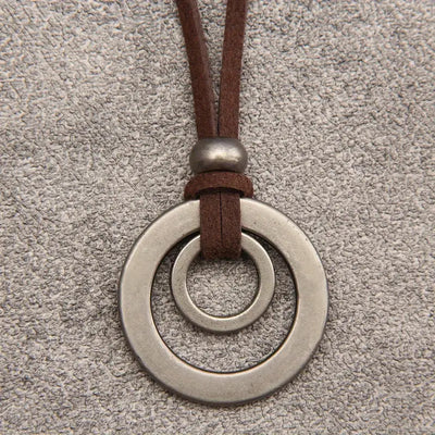 UnityRings – Unisex Halskette Mit Doppeltem Kreis-Anhänger
