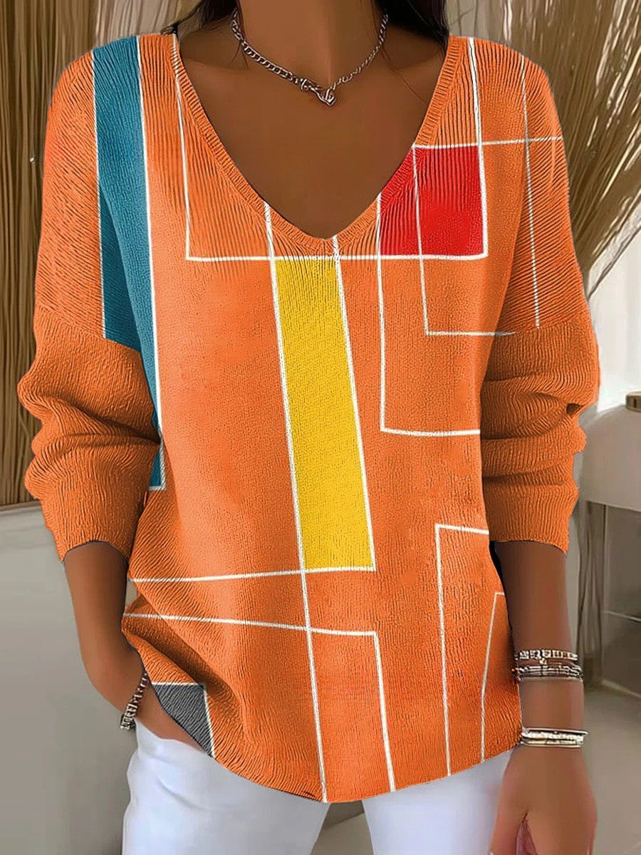 Leonie® | Stilvoller Strickpullover mit V-Ausschnitt 9