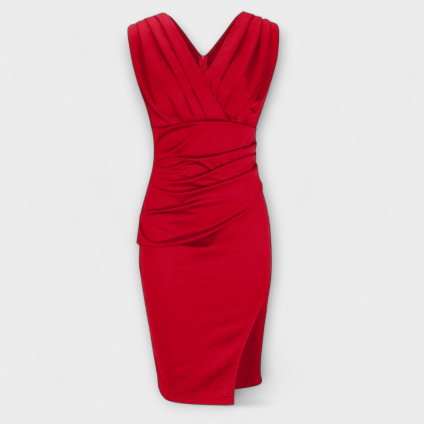 Brenda - Stylisches Kleid mit V-Ausschnitt und Schlitz