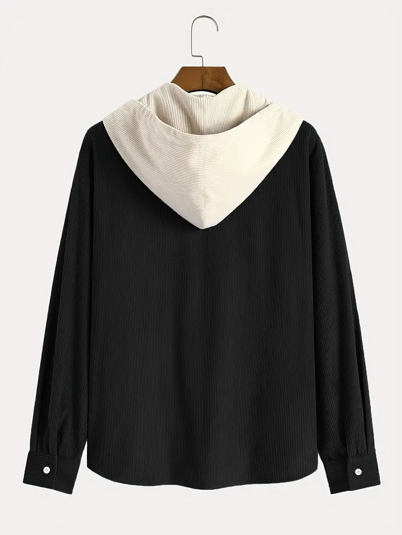 Costas - Strukturierter Cord-Kapuzenpullover Mit Reißverschluss