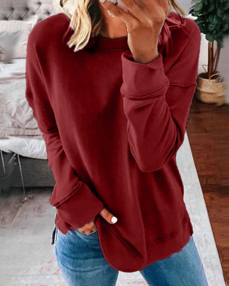 Elizabeth - Müheloser Stil mit einfarbigem Pullover