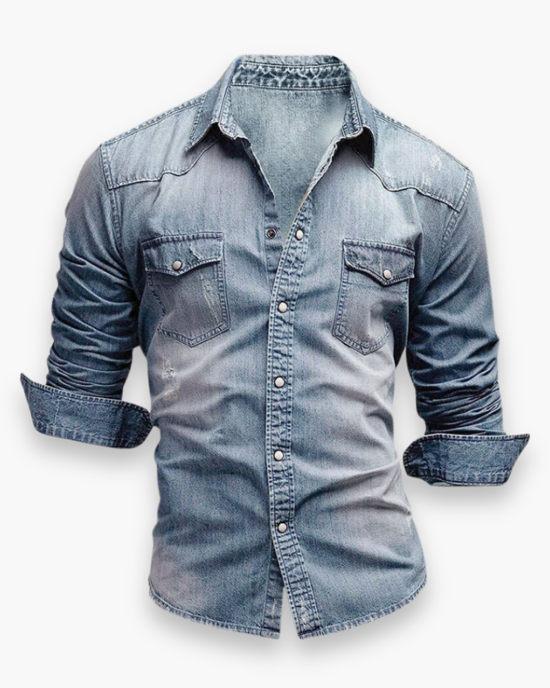 Herren Lässiges Denim Hemd | Zeitlos Elegant