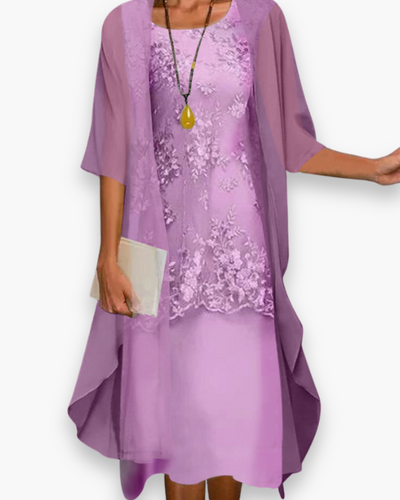 Damen Elegantes Zweiteiliges Kleid | Sommerkleider