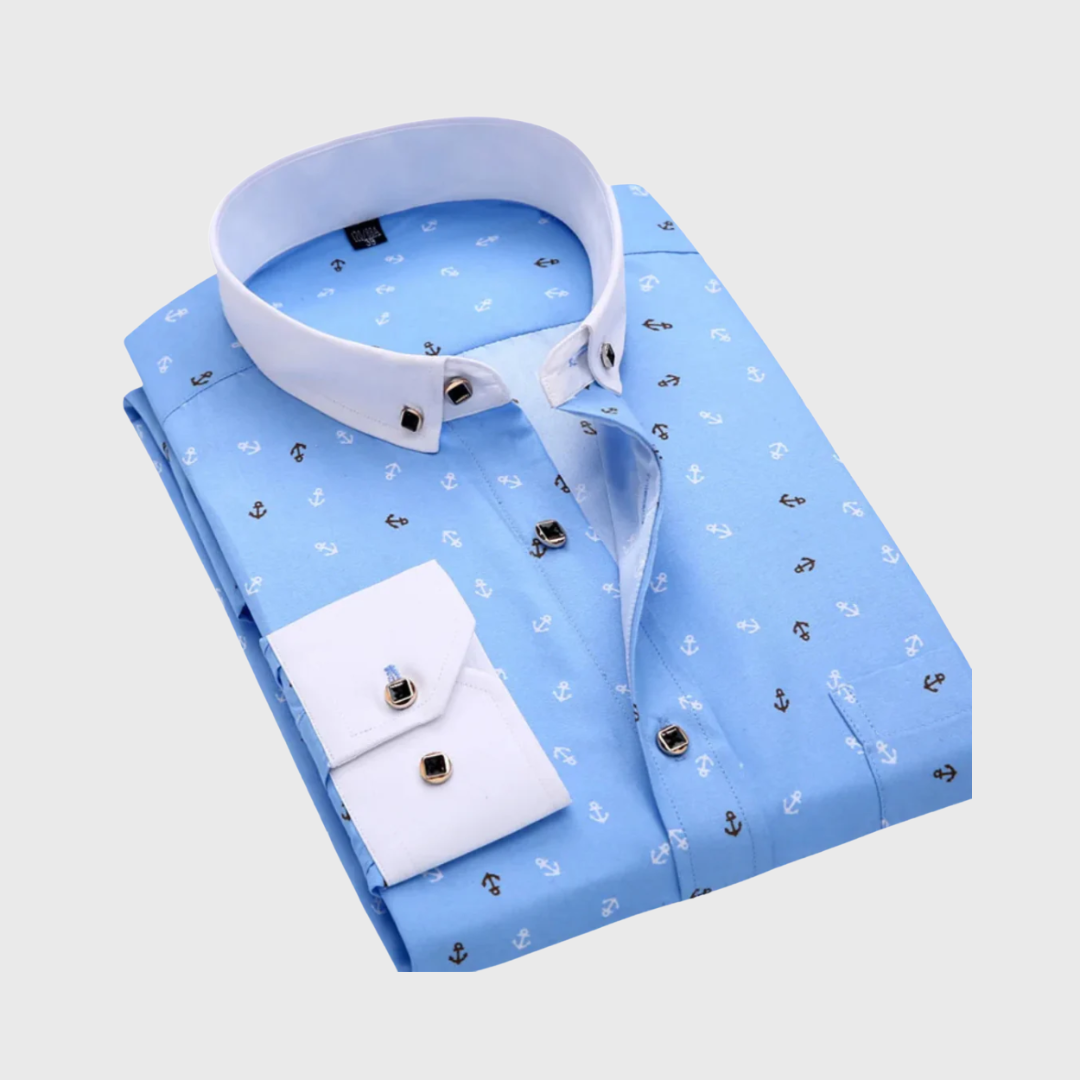 Miles | Hemd mit maritimem Print