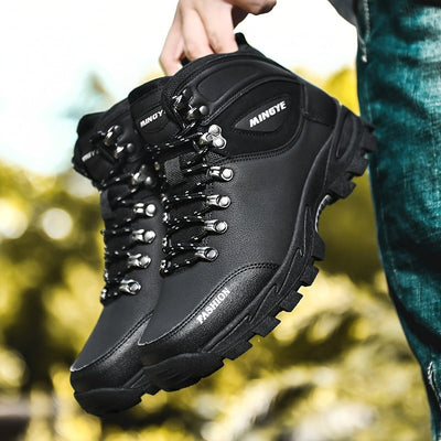 Hestian | Herren Outdoor-Wanderschuhe Hochschnitt mit Schnürung & Robuster Sohle