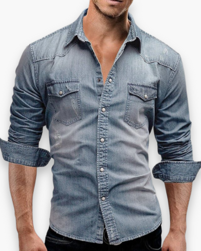 Herren Lässiges Denim Hemd | Zeitlos Elegant
