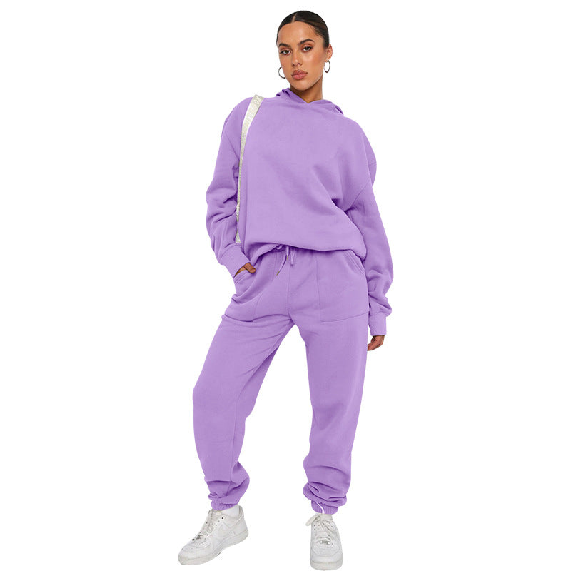 Damen Jogging Set Mit Kapuze Im Lässigen Stil