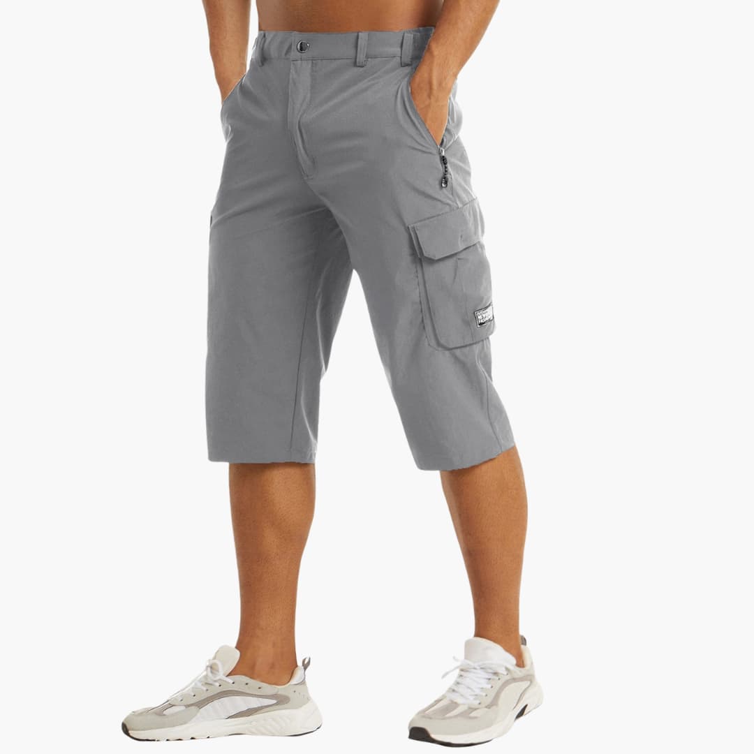 Herren Sommer Cargoshorts mit Stretchstoff und Reißverschlusstaschen