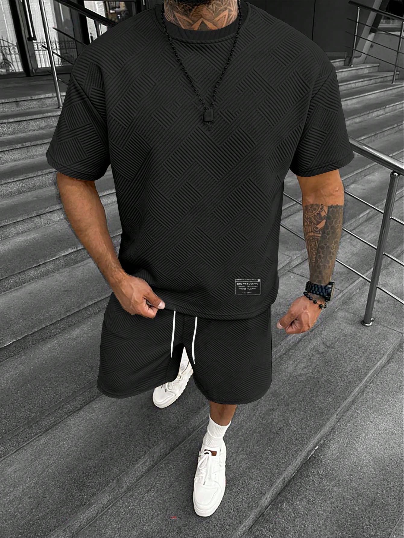 Sahari – Herren-Set mit Oversize-T-Shirt und Shorts