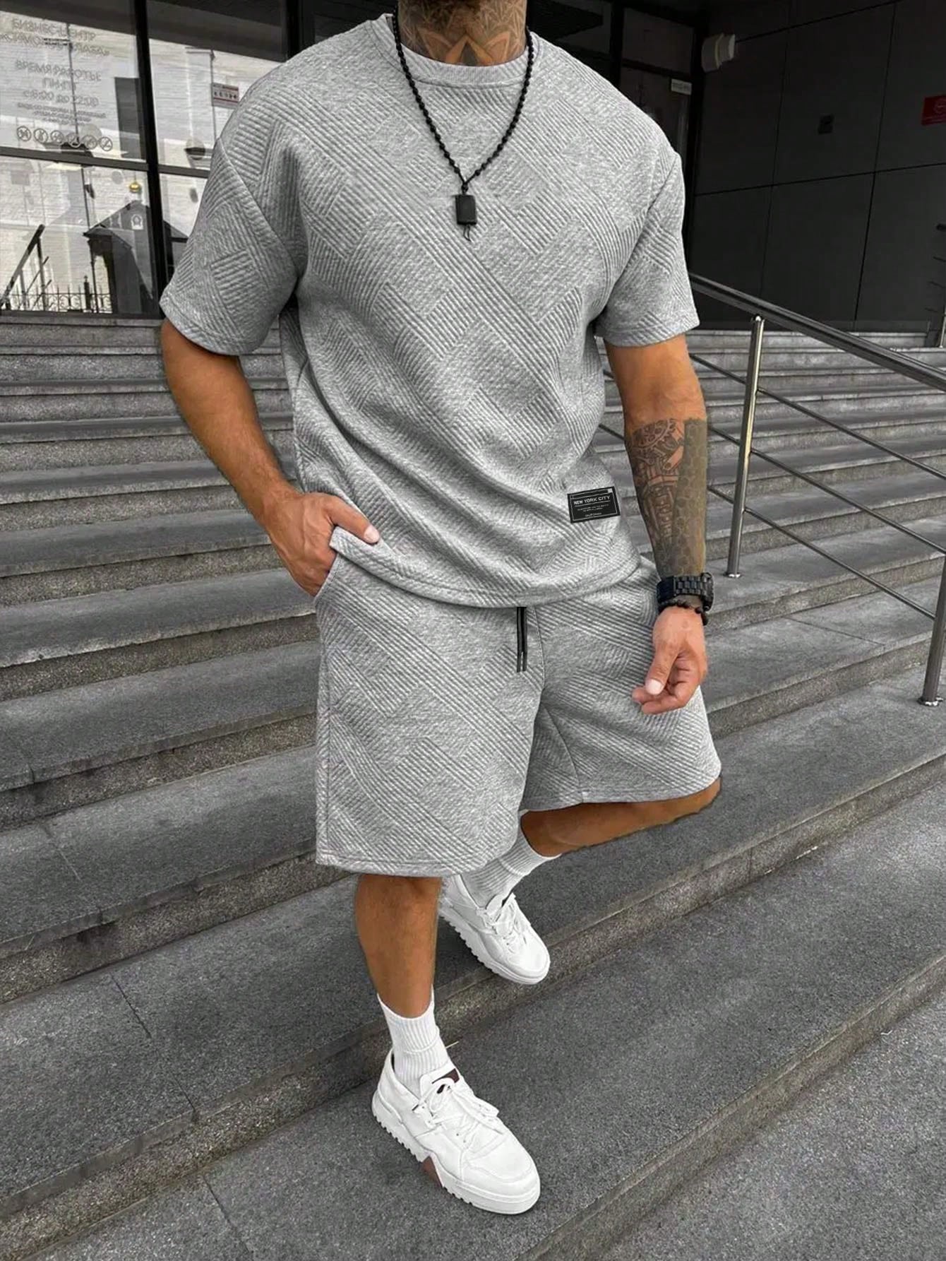 Sahari – Herren-Set mit Oversize-T-Shirt und Shorts