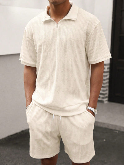 Sahari – Luftiges Herren-Set mit Kragenhemd und Shorts