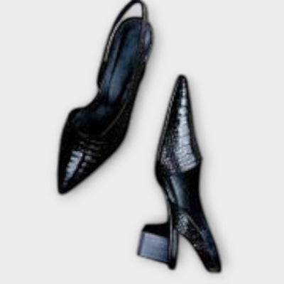 Bethany - Unregelmäßige Slingbacks Klobige Absätze