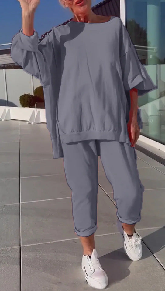 Esmaria - Lässiges Lounge Zweiteiler Satz