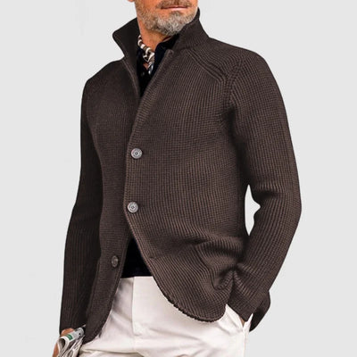 Sahari – Herren Strickjacke mit Taschen aus weichem Feinstrick für Herbst und Winter