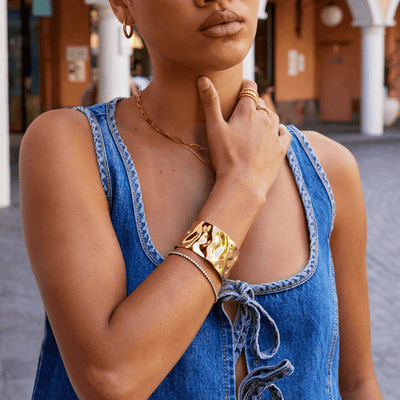 Gold Manschettenarmband