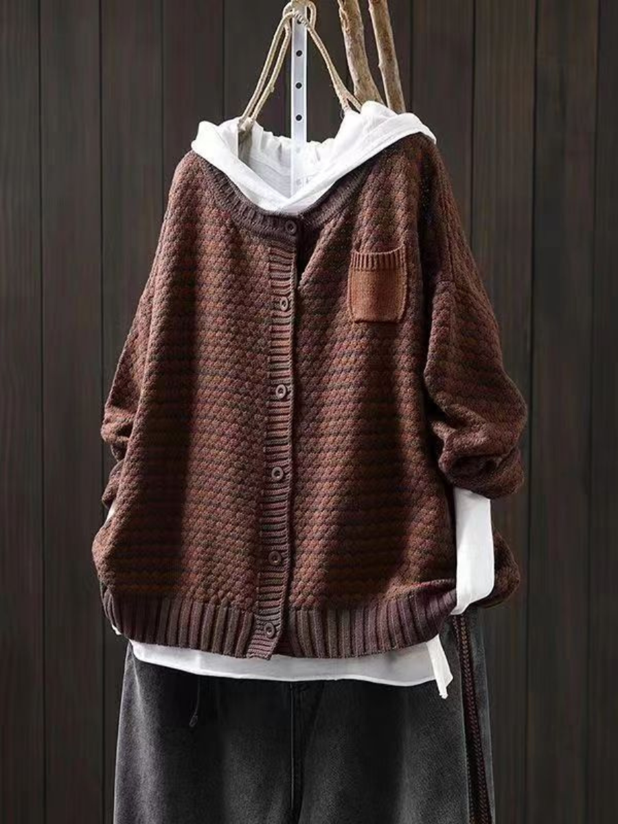Celine | Strukturiertes Gestricktes Cardigan