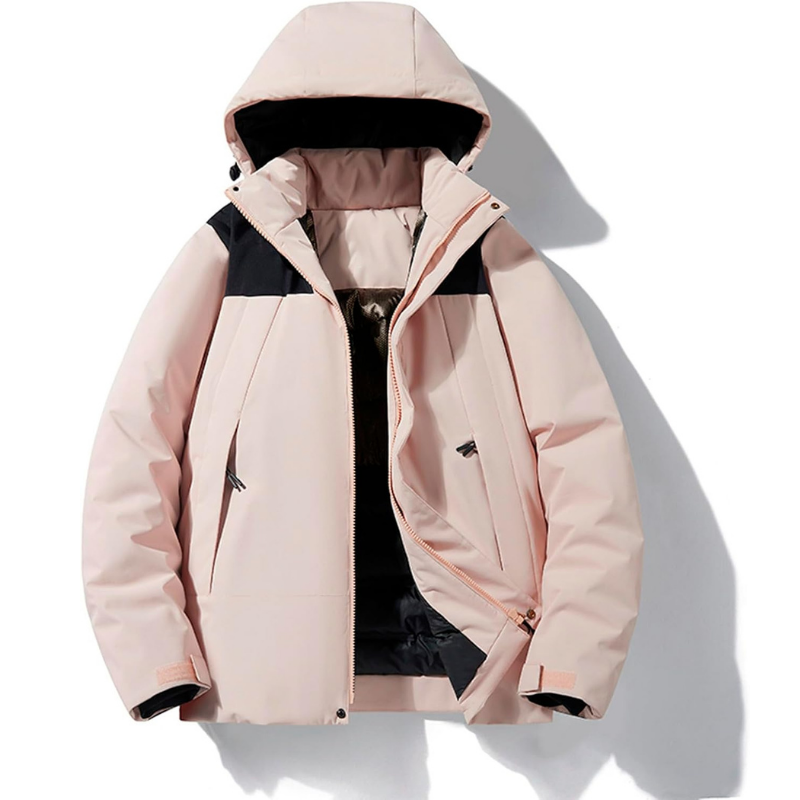 Damen Skijacke | Atmungsaktive Winterjacke mit Kapuze und Taschen