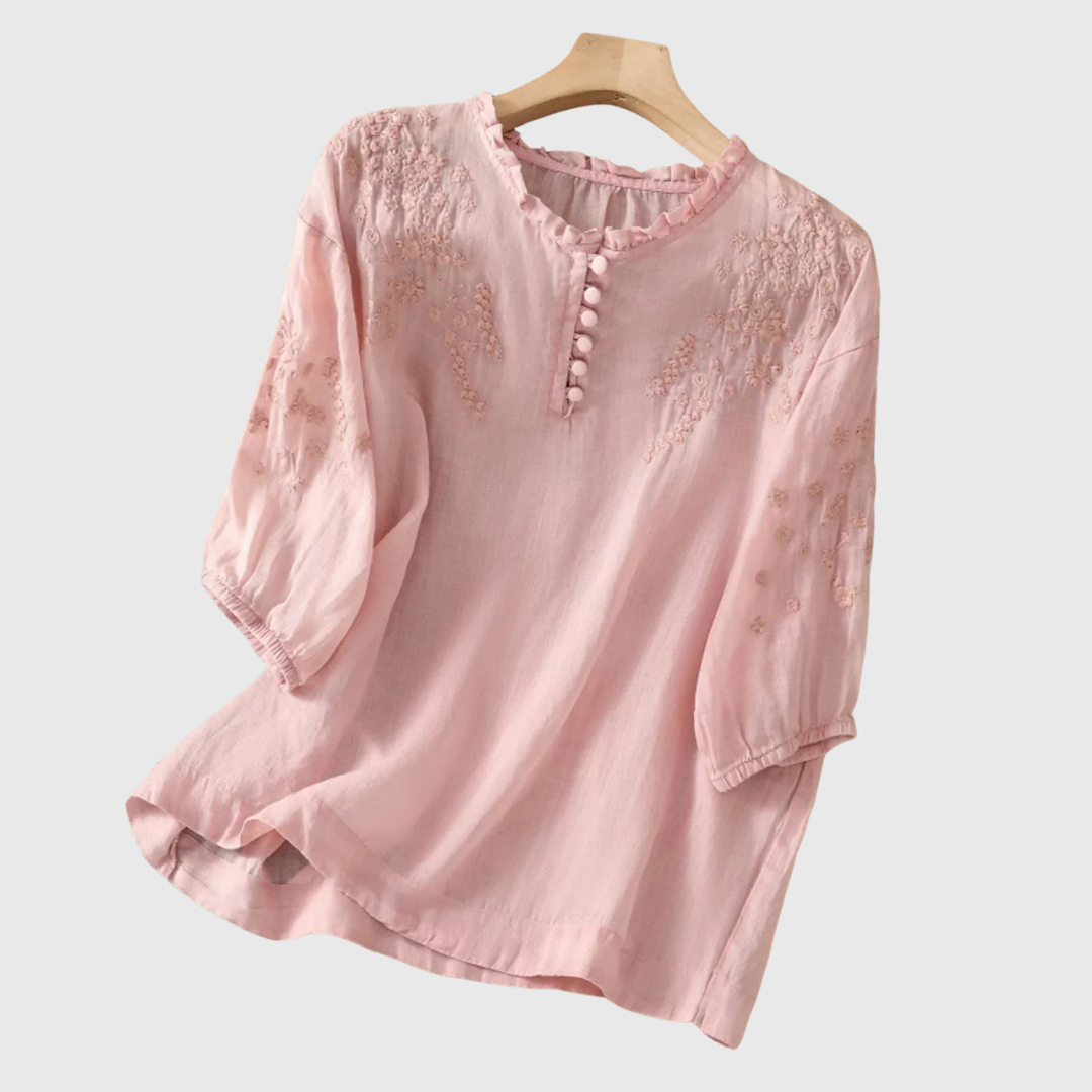 Esme | Bluse mit Stickerei-Detail