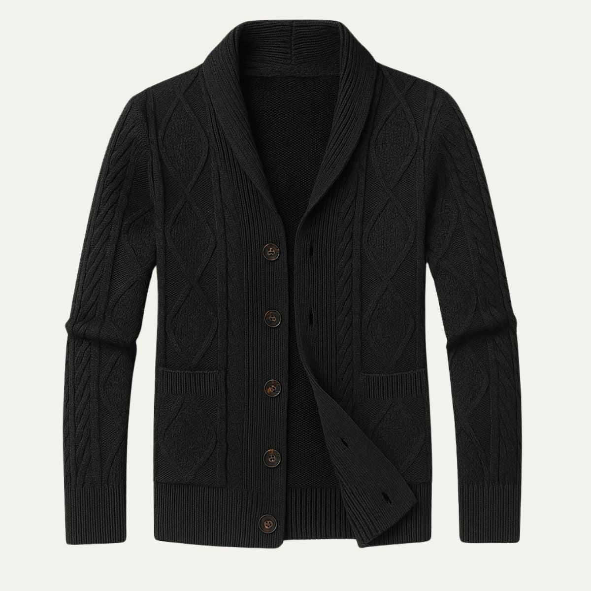 Herren Kaschmir Cardigan Mit Klassischem Design