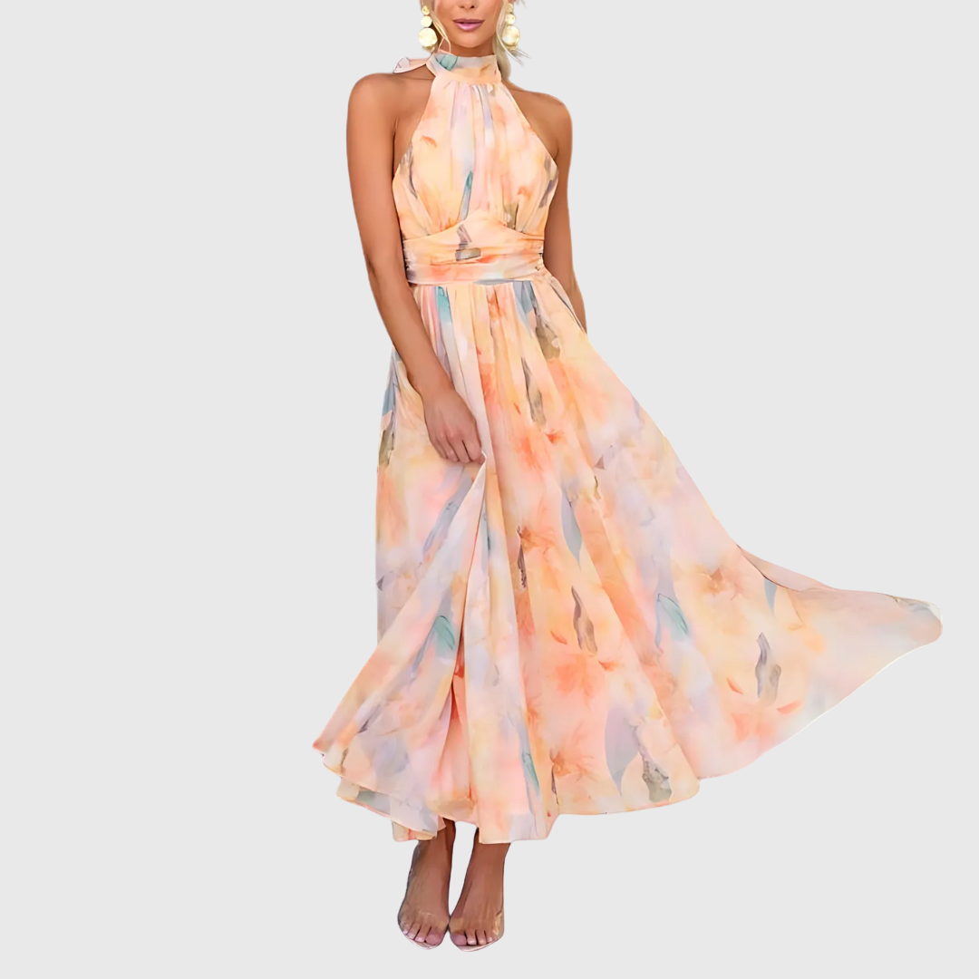 Esme | Maxi-Kleid mit kunstvollem Muster