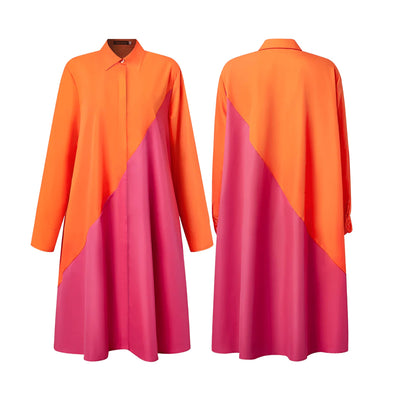 Modernes Damen Hemdblusenkleid