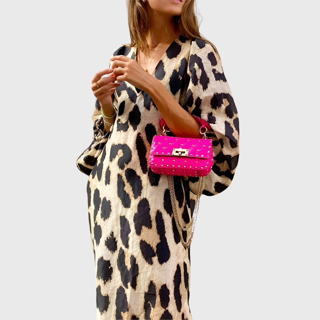 Naomi | Kleid mit Leopardenmuster