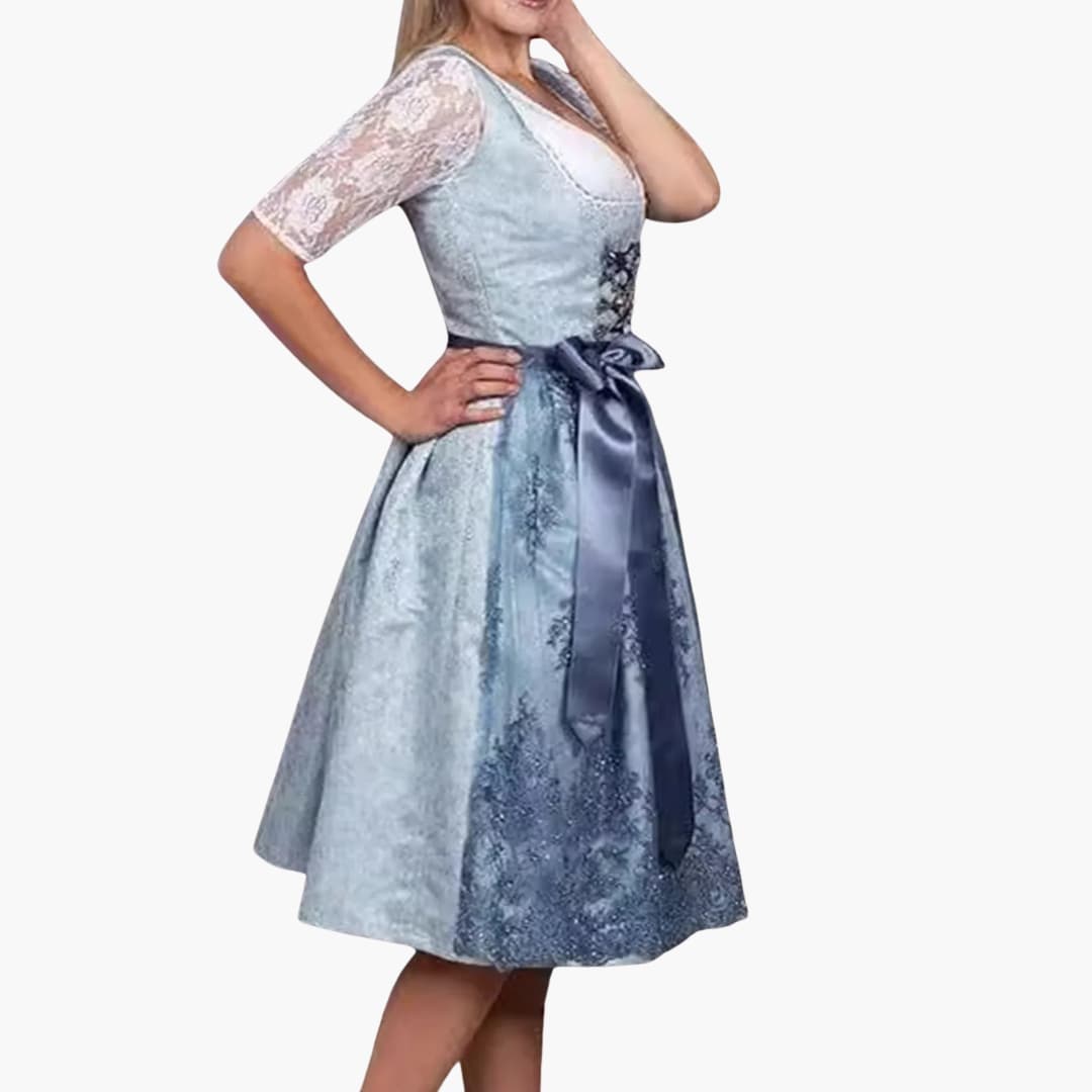 Damen Dirndl Kleid ärmellos mit Mieder und Rock - Oktoberfest 2025