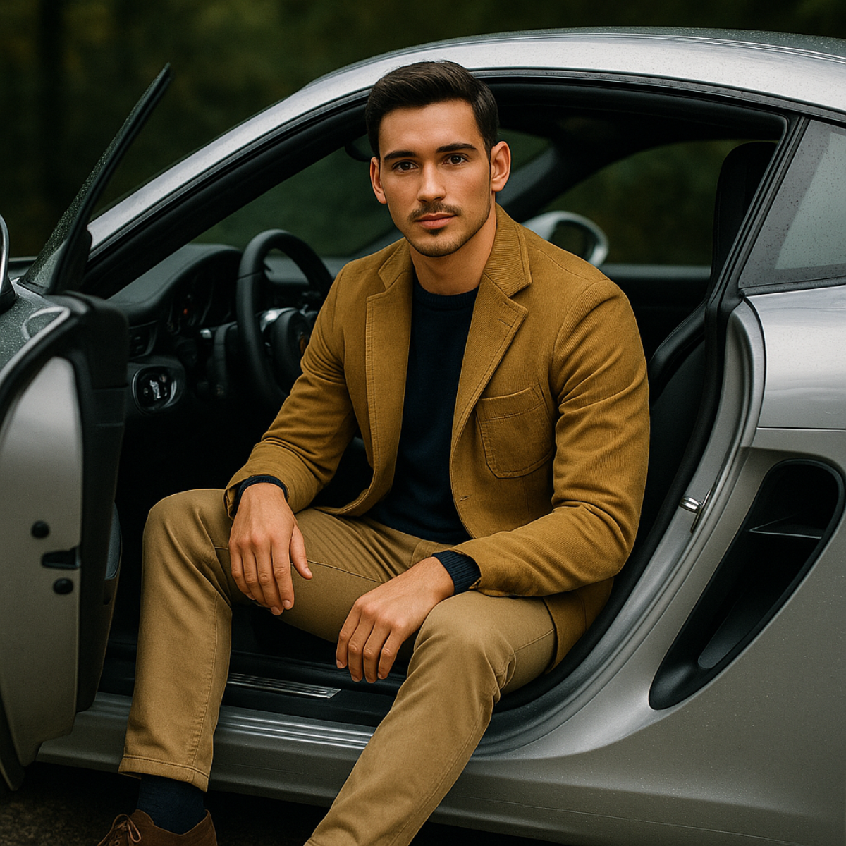 Herren Blazer Style Windbreaker Mit Taschen