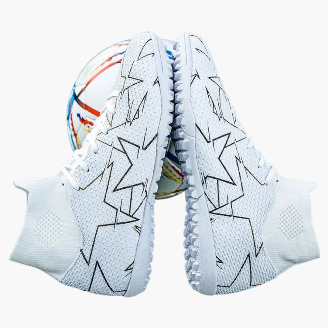 Herren-Fußball schuhe mit Schnürverschluss und strukturierter Sohle