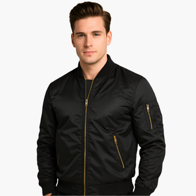 Herren Fliegerjacke mit geripptem Kragen