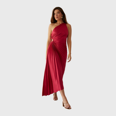 Silvie | Plissiertes Midikleid