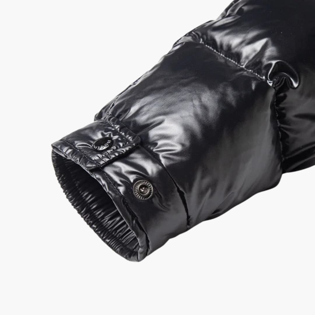 Daunenjacke für Herren mit Kapuze und gestepptem Obermaterial