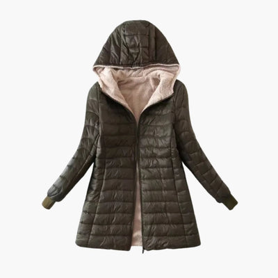 Damen Winter jacke mit Kapuze und Reißverschluss