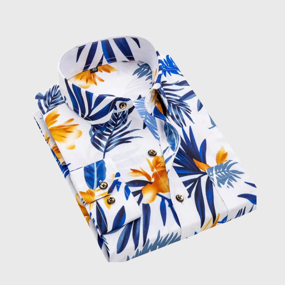 Miles | Hemd mit maritimem Print