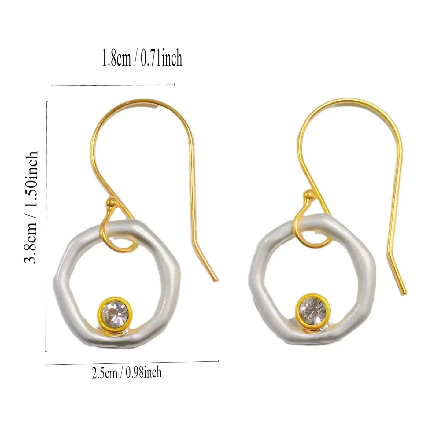 Aurielle™ | Vintage Gold- und Silber-Zirkonia-Ohrringe