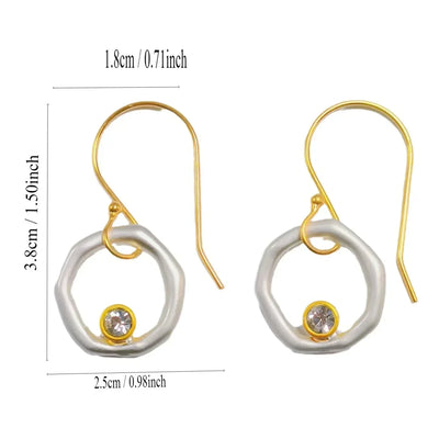 Aurielle™ | Vintage Gold- und Silber-Zirkonia-Ohrringe