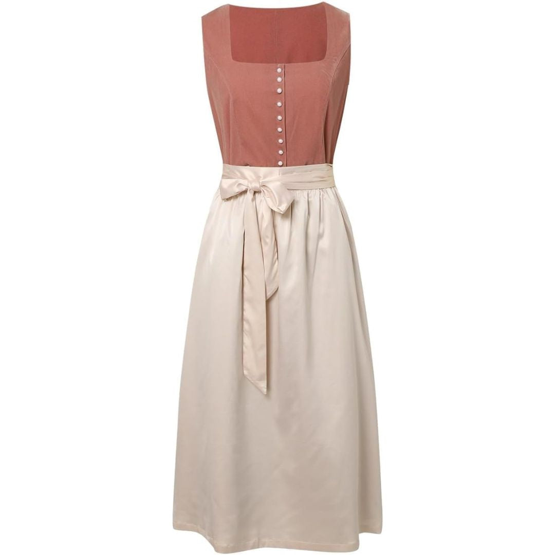 Trachtenkleid Mit Quadratischem Ausschnitt für Damen | Midi