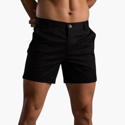 Herren Sommer Shorts mit Knopfverschluss und Gürtelschlaufen