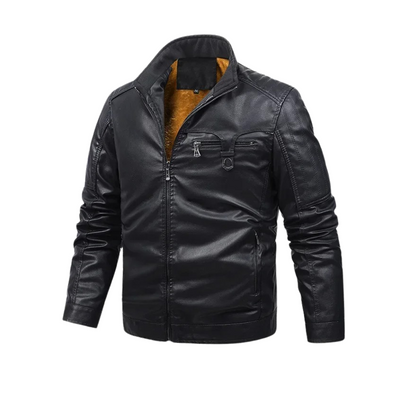 Werner® | Retro-Lederjacke mit Fleece-Futter