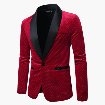 Herren Anzug zweiteilig mit Schalkragen und Satindetails