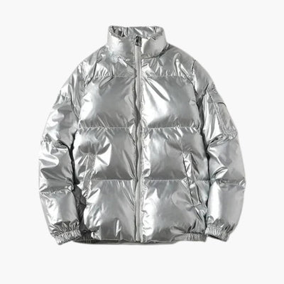 Metallic Winter Pufferjacke für Herren