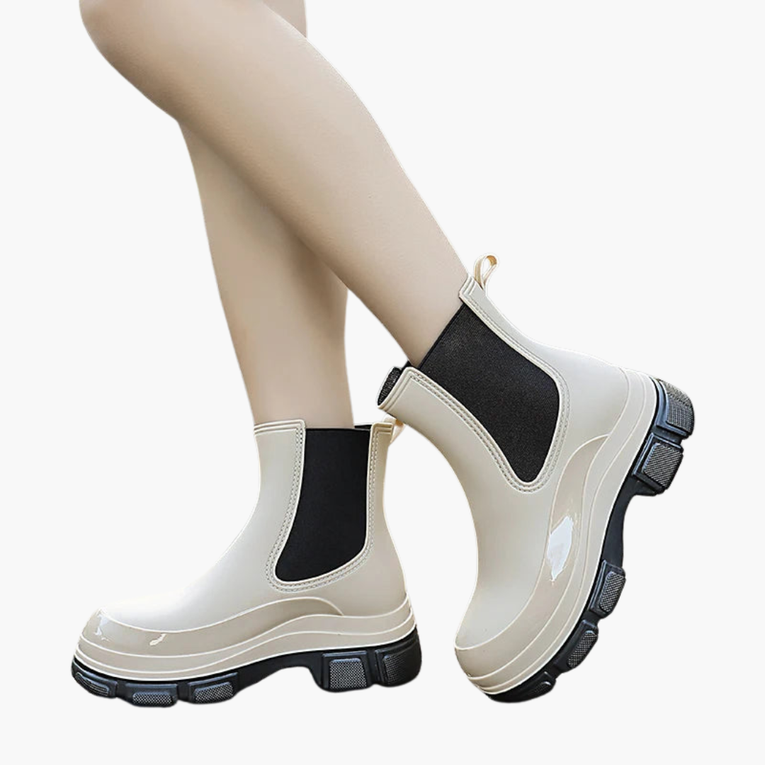 Damen Chelsea Stiefel mit elastischen Einsätzen und strukturierter Sohle