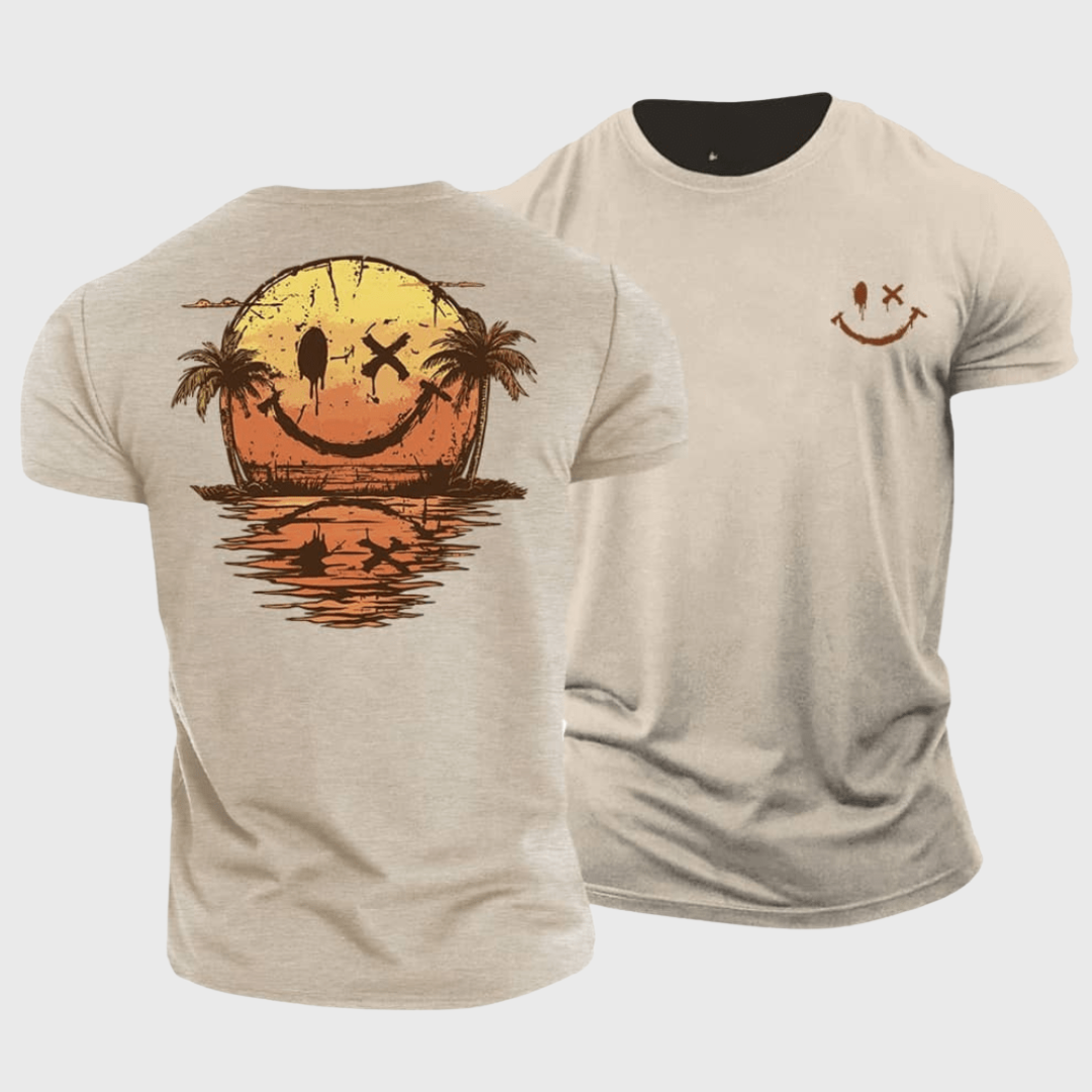 Joe | T-Shirt mit Smiley-Print