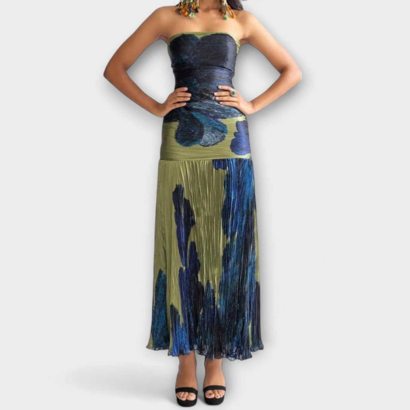 Noelle - Strapless Midi Kleid