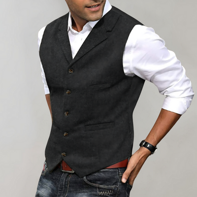 Ellis | Herren Elegante Weste mit Knöpfen | Business & Freizeit