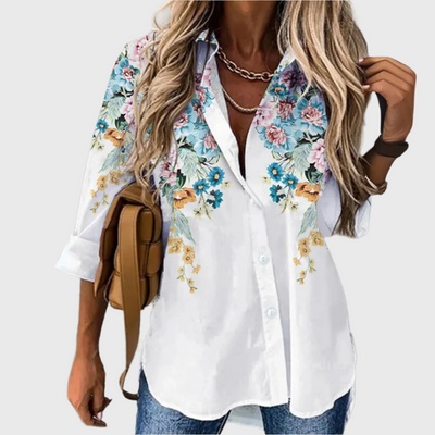 Silvie | Bluse mit Kontrastdetails