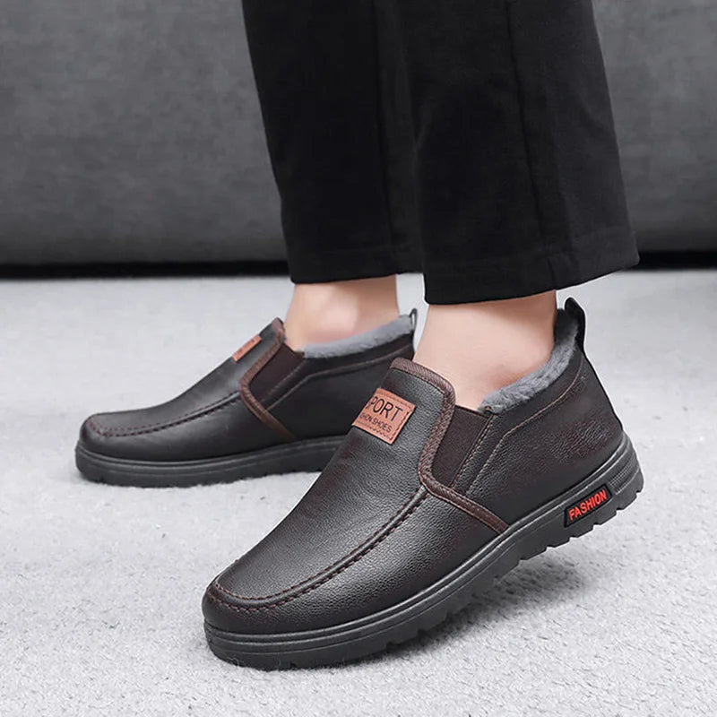 Eryndor | Herren Winter-Slip-On Schuhe Mid-Cut mit Warmfutter