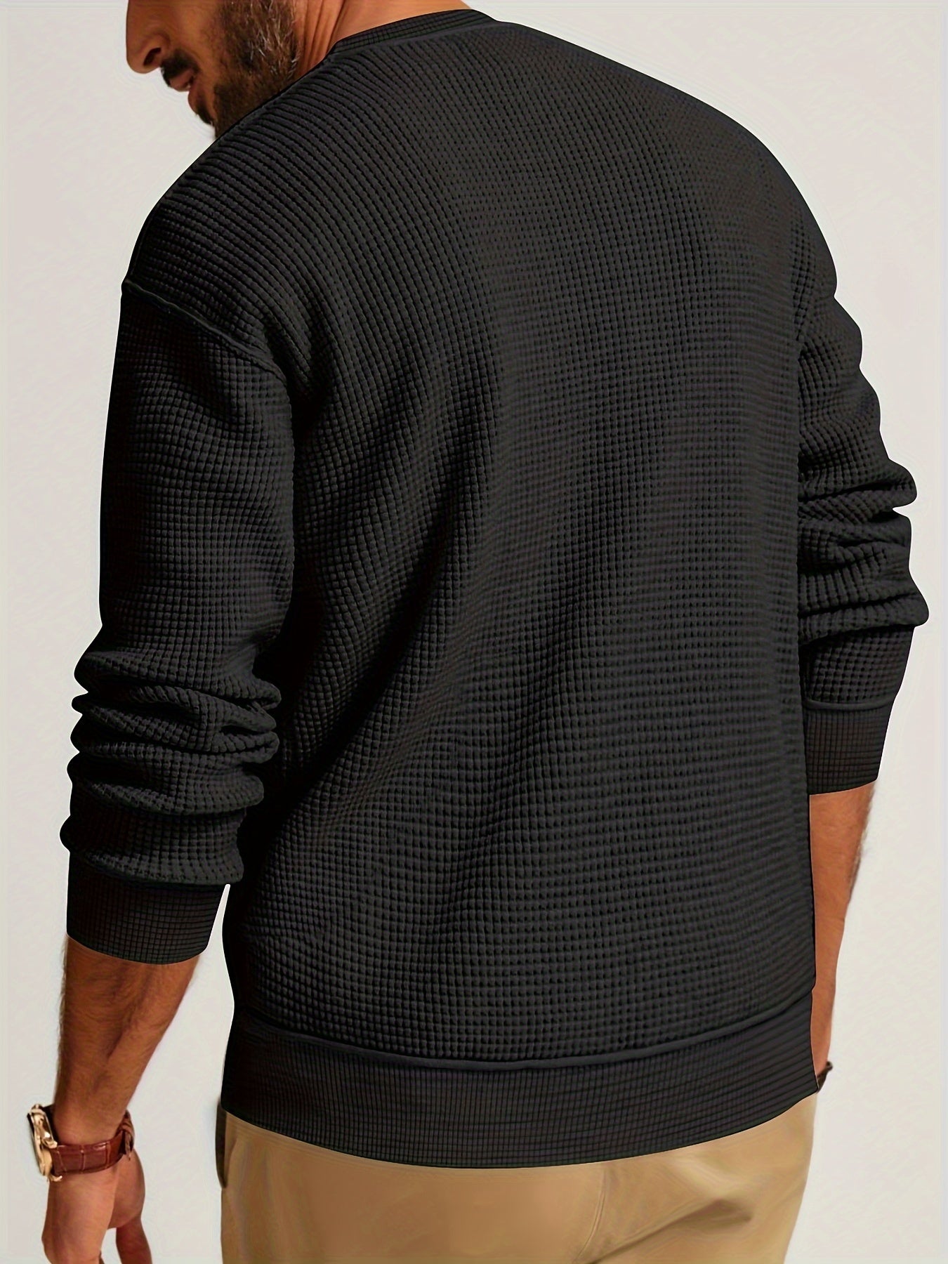 Renaud – Langärmliges Hemd mit Waffelmuster